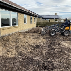 klargøring til flisebelægning terrasse